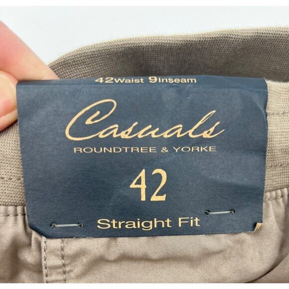 Roundtree Yorke Casuals Shorts Cargo Men Dusty Brown Size 43 Straight Fit New - Picture 6 of 11